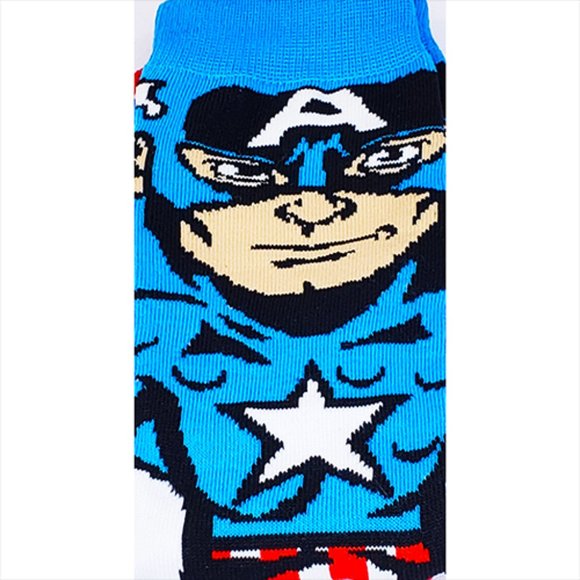 Disney Anime Socks Avengers Marvel Cartoon Figure Capt. America Unisex NWOT - Picture 5 of 5